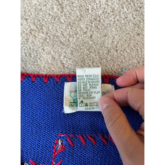 Quacker Factory Sweater Womens L American Flag Button Embroidery Granny Core - Picture 6 of 7